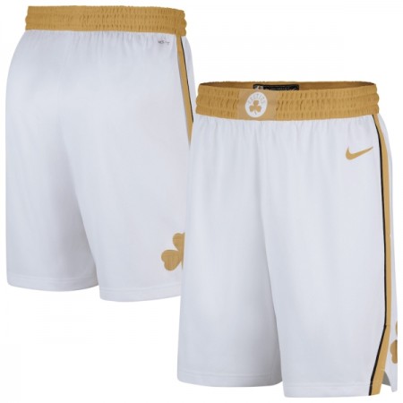 Hombre NBA Boston Celtics Pantalones 2025-26 Nike City Edition Blanco Swingman